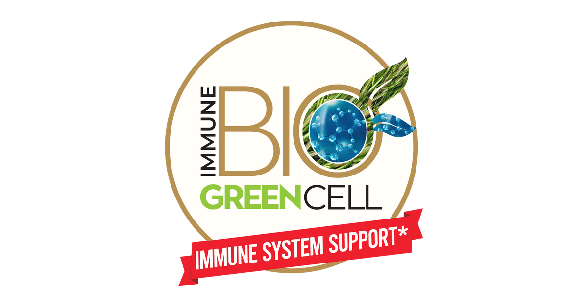 Immune Bio Green Cell - 8 oz, 2 Pack - Immune System Support -  Includes Vitamin C, Carqueja, Rosemary & Broadleaf Plantain - Non-GMO,  Vegan & Gluten Free - 120 Total 4mL Servings : Health & Household