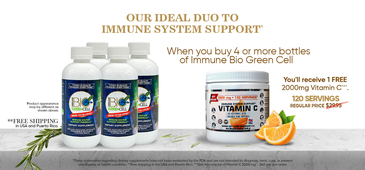  Immune Bio Green Cell - 8 oz, 2 Pack - Immune System